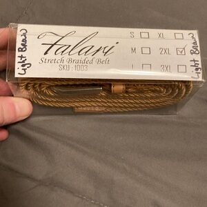 Light Brown Stretch Braided Belt 2XL